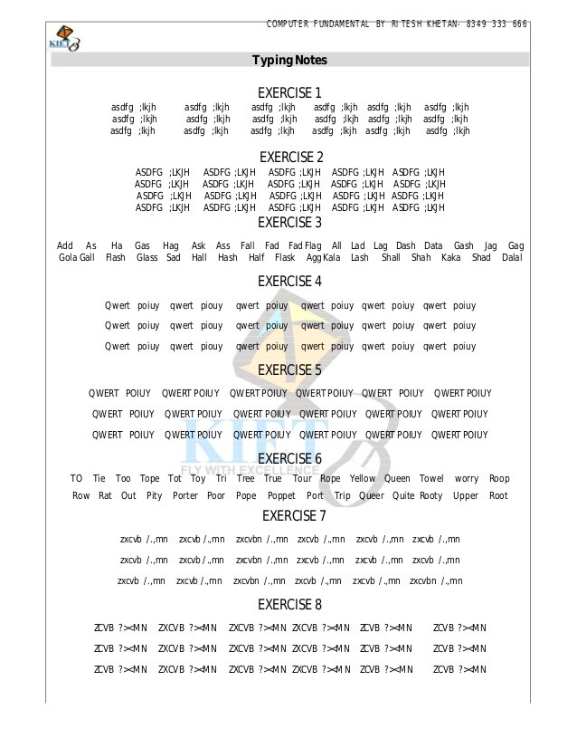 free hindi typing practice book pdf